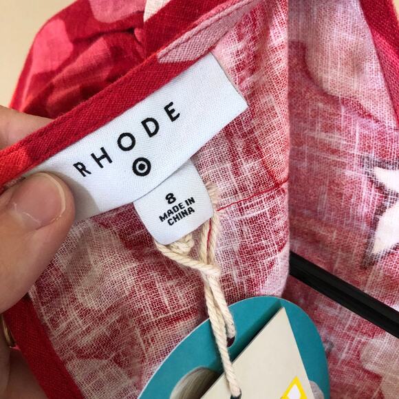 Rhode x Target NWT Women's Large Zinnia Floral Print Bell Sleeve Midi Dress 8 - Picture 6 of 13